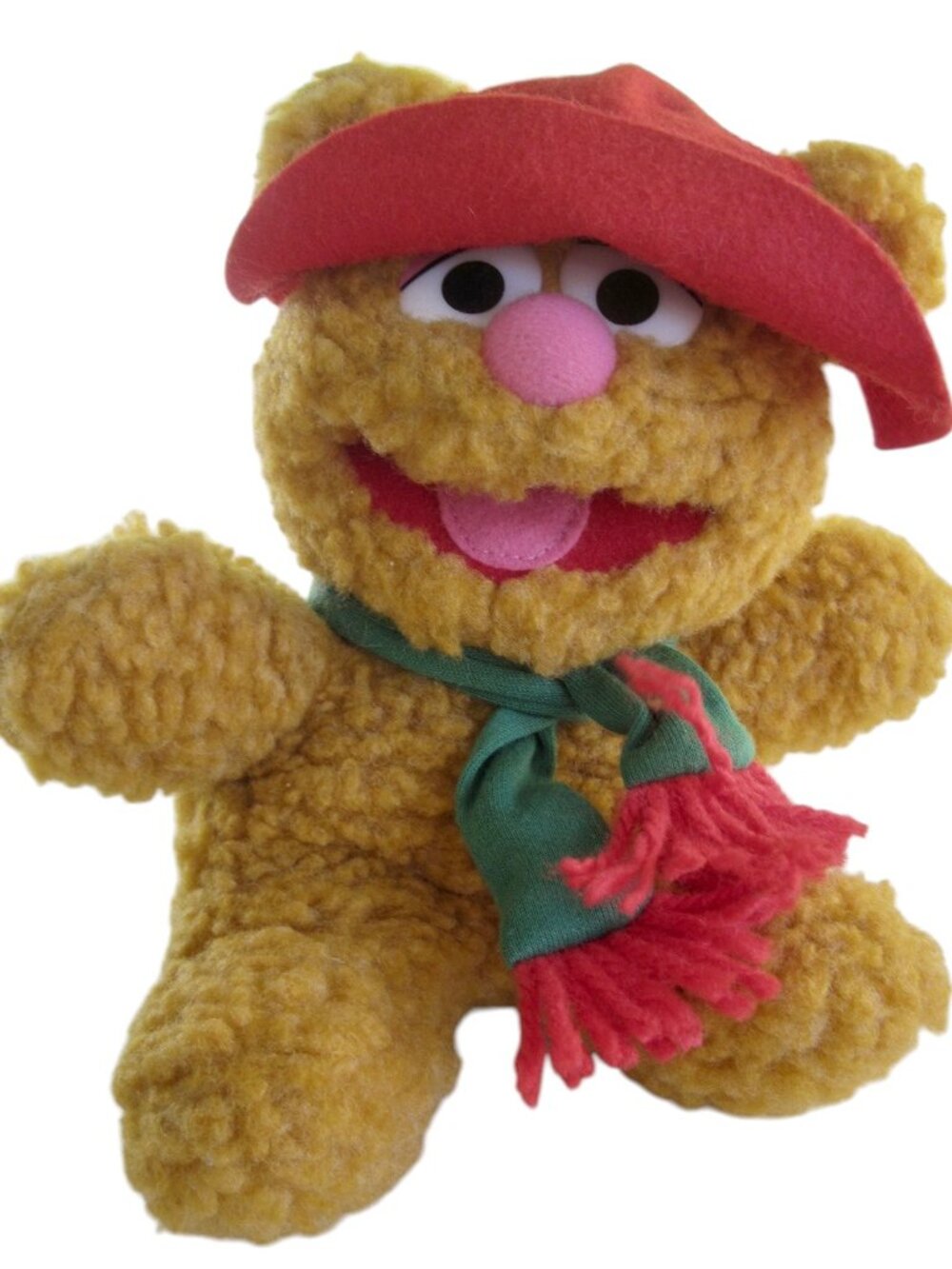 Vintage 1987 Plush Baby Fozzie Bear Christmas Muppet 7" Holiday Toy